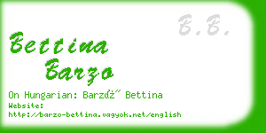 bettina barzo business card